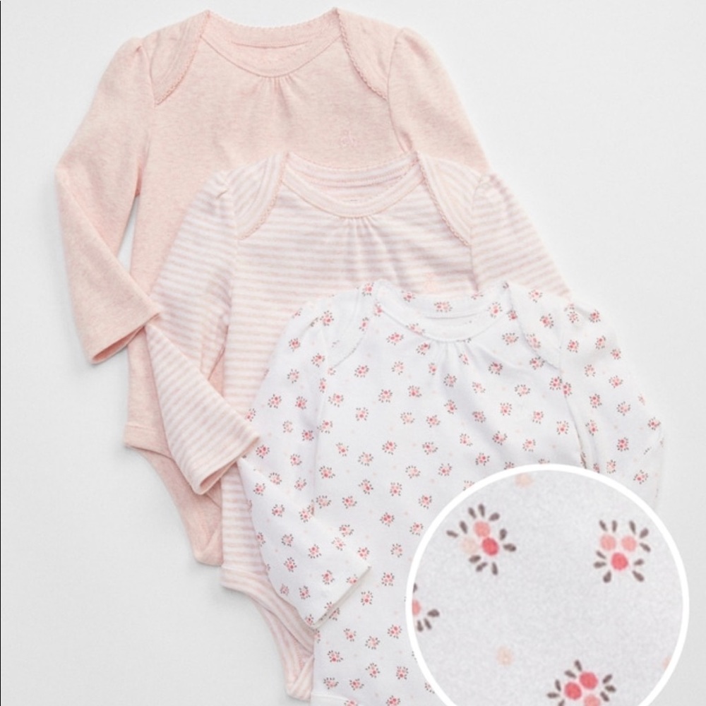 Set of 3 long sleeve bodysuits